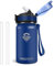 Vikastar Gourde Isotherme, 500ml sans BPA, Bouteille Isotherme, Anti-Fuite, Gourde Inox, Réutilisable, Gourde Enfant Inox pour Enfant, Adultes, Sport, École, Bleu Royal