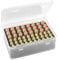Battery Organiser Custodia, Scatola Organizzatrice Resistente All'acqua per 54 Batterie AA e AAA, Conservazione Sicura, Plastic Storage Battery Box, Trasparente Custodia Portatile per Batteria