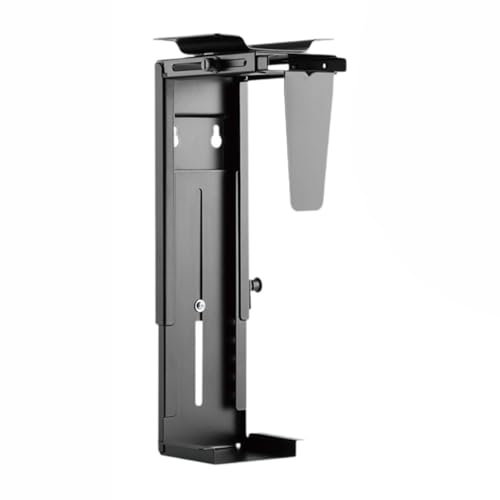 CPU Stand Under Desk and Wall PC Host Mount Adjustable CPU Holder Hanger, Stable Steel Under-Desk PC Tower Stand Mount Fits Most PC Case CPU Holder
