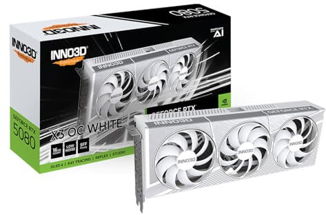 Inno3D GeForce RTX 5080 X3 OC 16GB GDDR7 Reflex 2 RTX AI DLSS4 Blanca