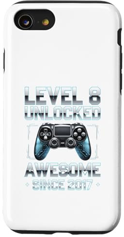 8th Birthday Gamer Level Up Design Case for iPhone SE (2020) / 7 / 8