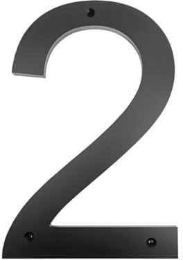 Número de casa grande 30cm, señal flotante for exteriores, números puerta modernos, señalización construcción, dirección, calle(No. 2)