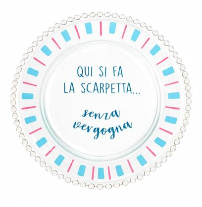 KASANOVA Piatto piano vetro Scarpetta Color Bloom
