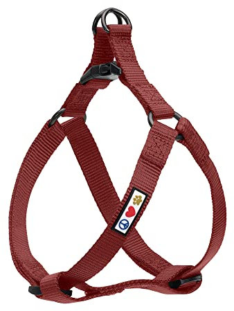 Pawtitas Hundegeschirr mittelgroße Hunde verstellbares Welpengeschirr Anti-Zug-Geschirr für Hunde einfarbig leichtes Hundegeschirr Braun