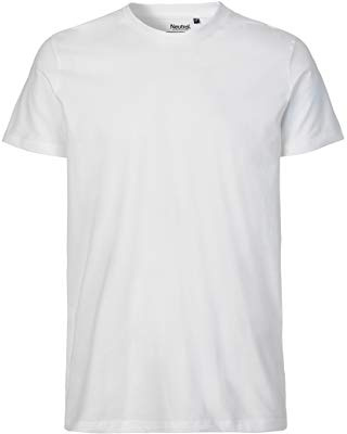 -Neutral- T-Shirt, 100% Bio-Baumwolle. Fairtrade, Oeko-Tex und Ecolabel Zertifiziert, Textilfarbe: weiß, Gr.: 5XL