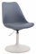CLP Sedia Pranzo Regolabile Maverick In Polipropilene I Sedia Design Rosa Scandinavo Base Tonda In Metallo, Colore:grigio, Colore del telaio:bianco