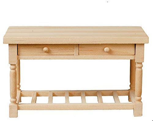 Melody Jane Puppenhaus Küche Tisch Werkbank Miniatur Bare Holz Möbel