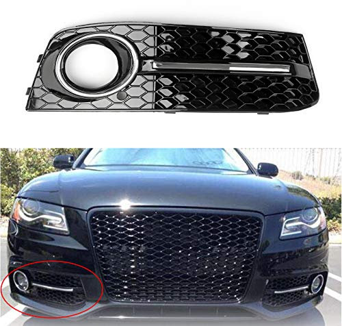 Artudatech Auto Kühlergrill, Richtig Frontgrill Kühlergrill Gitter Nebelleuchte Grill Grille Stoßstangengrill für A-U-D-I A4 B8 2009 2010 2011 2012