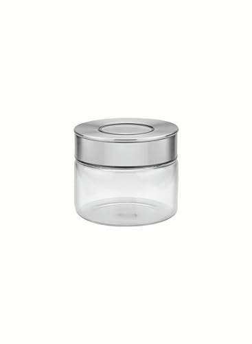 Tramontina Vorratsglas, 10 cm, Füllmenge 0,4 l, Edelstahldeckel, Glas, Transparent Purezza