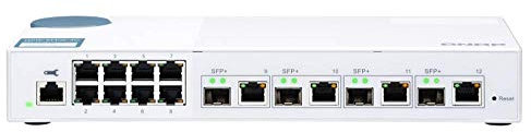 Qnap QSW-M408-4C Switch Gestionado 8 Puertos Gigabit + 4 Puertos Combinados 10GbE SFP+/Gigabit