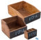 DESIGN DELIGHTS Schreibtisch Organizer Set Office | 3-teilig, Mahagoni-Holz l | rustikale Stiftehalter, Dokumentenablage, Büro Aufbewahrungskisten | Farbe: 12 beschreibbar