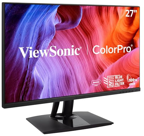 ViewSonic LED MONITOR - 2K - 27INCH - 350 NITS - RESP 5MS - 100% PANTONE SRGB - USB-C 60W - INCL 2X2W SPEAKERS