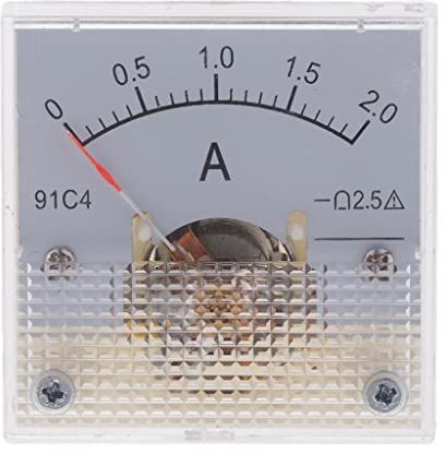 MagiDeal DC Amperemeter Analog Panel Meter Amp Meter Strommessgerät 2,5%, 0-2A