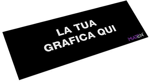 Tappeto COMPLETAMENTE PERSONALIZZABILE Moto garage e paddock Sottomoto Mat.en in moquette 200 x 80 cm (SUBLI-MAT)