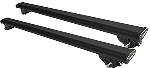 FARAD BM + AERODYNAMIC BLACK aluminium roof bars compatible with VW CROSS POLO from 2017 onwards with integrated low rails