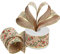 Belle Vous Nastri Decorativi Tessuto - 20 m x 6,3 cm - Organza Rotolo Nastro Natalizio con Filo Metallico Design Bacche Brillanti per Decorazioni Albero di Natale, Fiocchi Regalo, Fai da Te, Feste