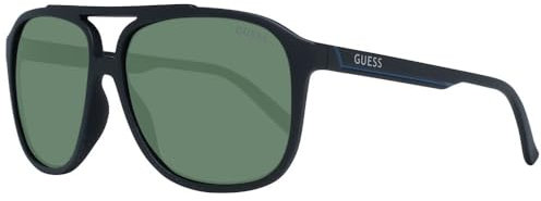 Guess Unisex Gf5084 6002n Sunglasses, Schwarz matt/Grün, One Size