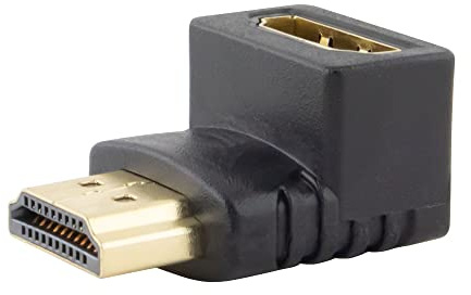 SeKi HDMI Winkel Adapter 90° Grand abgewinkelt - HDMI Stecker zu HDMI Buchse - 4K 3D 1080p Full HD; vergoldete Kontakte; Winkeladapter; Winkelstecker
