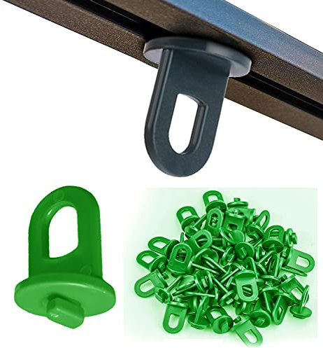 Green House Twist Clips [100 Pack] for Inside Greenhouses for Hanging Anchors from Glazing bar Channels or Insulation Clips (100)