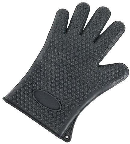 New Silicone Oven Kitchen Glove Heat Resistant Thick Cooking BBQ Grill Glove Oven Mitts Kitchen Gadgets Kitchen Accessories Oven gloves (Color : Grey)