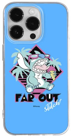 ERT GROUP mobile phone case for Apple Iphone 14 PRO MAX original and officially Licensed Disney pattern Stitch 005 optimally adapted to the shape of the mobile phone, case made of TPU