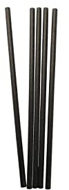 Trinkhalme Strohhalme schwarz wiederverwendbar natürlich nachwachsender Rohstoff Refork - 24 cm (1000 Stück)