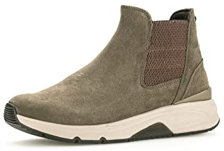 Gabor Damen Chelsea Boots, Frauen Stiefeletten,Wechselfußbett,flach,Stiefel,Bootee,Booties,halbstiefel,Kurzstiefel,Oliv (Micro),37.5 EU / 4.5 UK