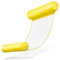 Balinco Hamac gonflable à eau, jouet aquatique, matelas à eau, tapis de relaxation, pour les adultes et les enfants, convient aux fêtes au bord de la piscine, jaune