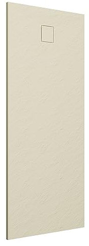 Piatto Doccia 70x170 cm Avorio Effetto Pietra Rettangolare in SMC Riducibile Samos