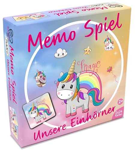 PUNALU - Einhorn Memorie für Kinder ab 2 Jahren, liebevolles erstes Baby Spielzeug, Memo Spiel, Kinderspielzeug, Lernspiele (Unsere Einhörner)