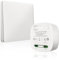Luxvista Kit Interruptor Inalambrico sin Batería 220V 10A Interruptor Radio Pared para Lámpara Interior Alcance 50M Radiotransmisores Pared Interruptor Luz con Receptor No Requiere Cableado