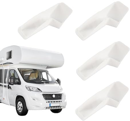 Ristyur RV Rain Gutter Extensions | Gutters For Gazebo, RV Roof Drip Edge,Left And Right Side Roof Drip Edge, White Gutter Extender For RV Roof Maintenance