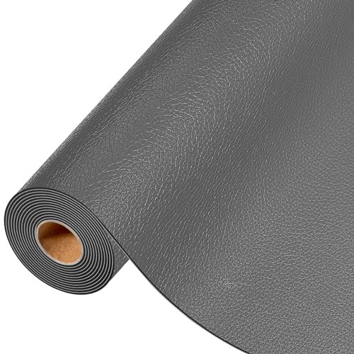 Kunstleder Selbstklebende Leder Reparatur Set 8 X 150 cm, Lederflicken Selbstklebende Leder Patch Selbstklebende Aufkleber für Ledersofas Autositze Bürostuhl Handtaschen Jacken, Grau