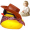 Cowboy-Quietscheente – Gummiente Für Das Armaturenbrett Auto | Lustige Badeente Mit Cowboyhut | Neuartige Badeente Mit Cowboyhut, Schal Und Sonnenbrille | Badewannen-Zubehör, Spielzeug-Ornament