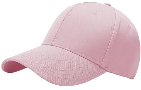 Taeku Baseball Cap, Herren Damen Basecap Schnell Einfarbig Baseballmütze 100% Baumwolle Baseballkappe Outdoor Sonnenhut (Rosa)