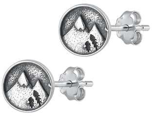 Sterling Silber 925 Berg Ohrstecker Ohrringe