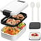 BIBURY Lunch Box, Upgraded Leakproof Bento Box for Kids Adults, Lunchbox with 4 Compartments, Cutlery and 2 Sauce Pot Set, BPA Free, Microwave and Dishwasher Safe Snack Box Sandwich Box, 1.9L