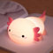 Axolotl Nachtlicht Kinder Stilllicht Dimmbar Nachtlicht Baby, Axolotls Lampe Silikon Wiederaufladbare LED Nachttischlampe, 20 Minuten Timer,Geschenk für Baby Mädchen Junge, Kinderzimmer Zimmer Deko