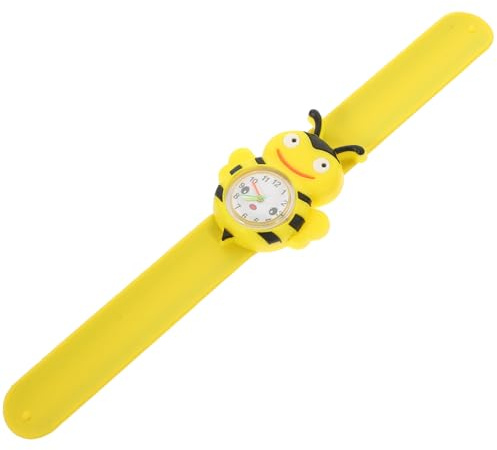 LIFKOME Kinder Slap On Uhr Cartoon Biene Silikon Armbanduhr für Kinder Klare Zahlen Einfach Ablesbar Geburtstagsgeschenk Sport