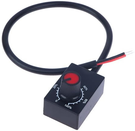 Mini DC 0-10V 1-10V Knopfdimmer 0-100% Skala elektronisches Potentiometer(Black2)