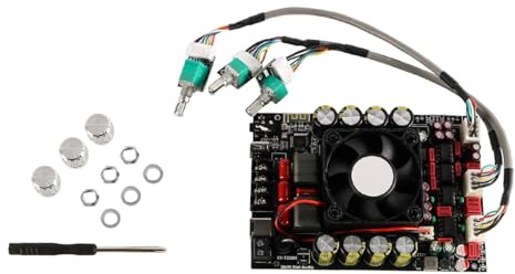 Laroal Módulo de placa amplificadora de audio Bluetooth sin pérdida de calidad audiófila de 220 W x 2 con configuraciones de graves estéreo altos y bajos TPA3251