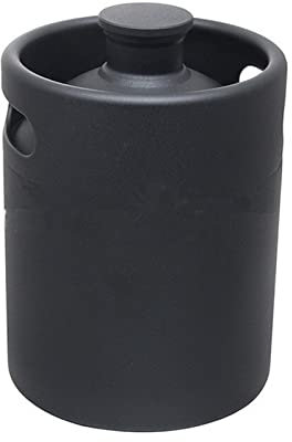 JKELPV Bier Zapfanlage Mini Fass Bier Growler Tragbare Bierflasche Home Bierherstellung Weinbar Zubehör Werkzeug Heimbrausystem(5L Black)
