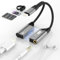 Magnetischer Lightning auf Klinke 3,5 mm Adapter und Laden 27W Schnellladung, 2 in 1 HiFi Kopfhörer Adapter Aux Audio Kopfhöreranschluss für iPhone 14/13/12/11/X/XS/XR/8/7, Unterstützt keine Anrufe