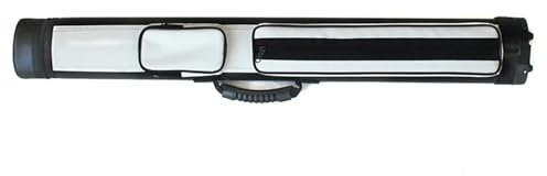 LXLAEOANG 1/2-teilige 4-Loch-Tasche aus weißem und schwarzem Leder for Pool-Billard-Queues für Unterhaltung