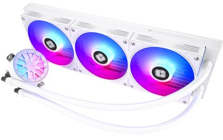 TR -Aqua Elite 360 V6 Argb White-CPU refrigeratore liquido, pompa controllata PWM efficace, per AM4/AM5, Intel LGA1150/1151/1200/2011/1851/1700, radiatore-bianco integrato ad acqua