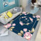 Kunsen Alfombra Protectora Silla Oficina 140X200CM Azul Sala de Estar Lavable con Estampado Floral Fresco Color Rosa alfombras Exterior Gaming Suelo
