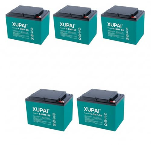 5er Pack Blei Gel Batterie A1, 60V 58Ah, AGM Batterie Akku, Blei-Gel-Akku, Akku-Blei-Gel, Motorrad Batterie, 60V AGM, Wartungsfrei,