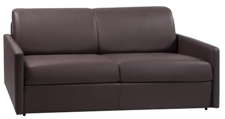Vente-unique - Schlafsofa 4 Calife - Kunstleder - braun