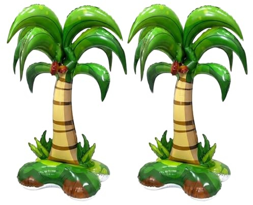 2 Stück Aufblasbare Palme, 125 cm Strand Deko, Hawaii Deko, Palmen Deko Für Hawaii-Partys, Palmen Deko, Aufblasbar, Palmen Aus Plastik Poolparty Deko