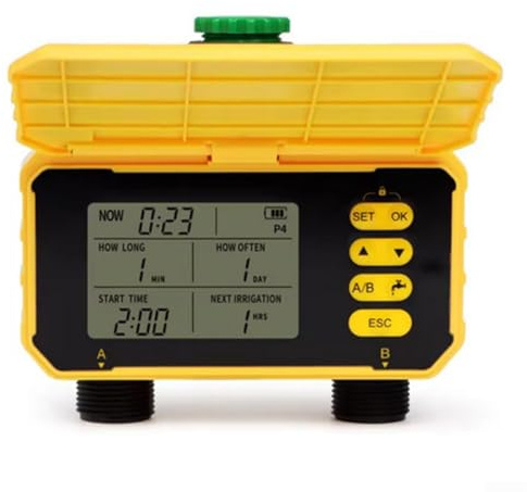 Minuteur d'irradiation solaire avec capteur de pluie | Système d'arrosage automatique pour jardin extérieur | Contrôle par application | 4 horaires personnalisés | Verrouillage d'écran | Panneau